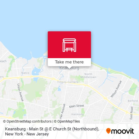 Mapa de Keansburg -  Main St @ E Church St (Northbound)