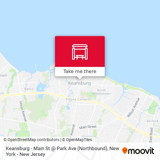 Keansburg -  Main St @ Park Ave (Northbound) map