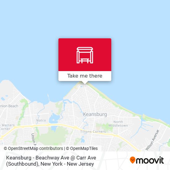 Mapa de Keansburg -  Beachway Ave @ Carr Ave (Southbound)