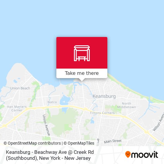 Keansburg -  Beachway Ave @ Creek Rd (Southbound) map