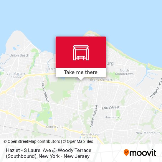 Hazlet -  S Laurel Ave @ Woody Terrace (Southbound) map