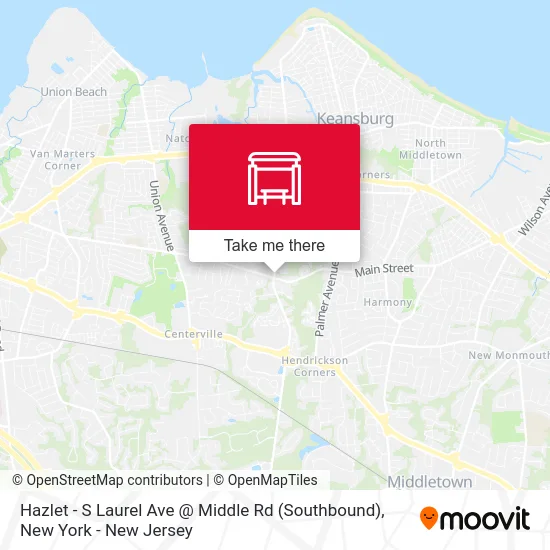 Hazlet -  S Laurel Ave @ Middle Rd (Southbound) map
