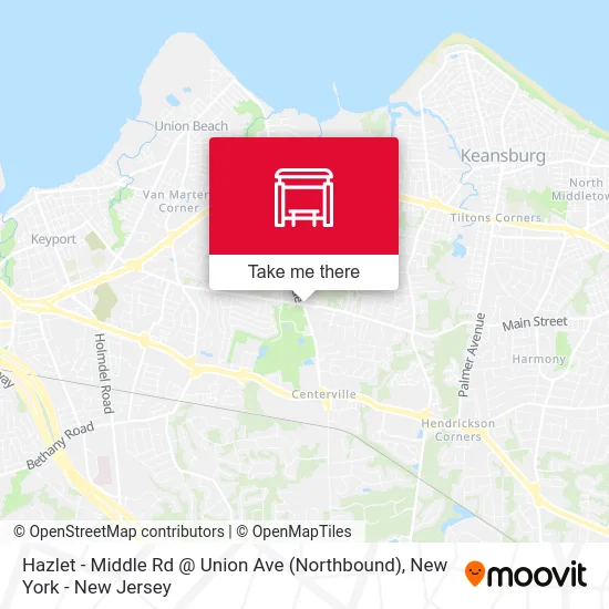 Hazlet -  Middle Rd @ Union Ave (Northbound) map