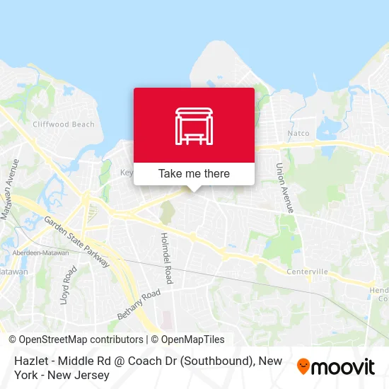 Hazlet - Middle Rd @ Coach Dr (Southbound) map