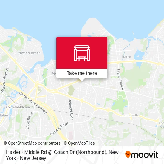 Hazlet - Middle Rd @ Coach Dr (Northbound) map