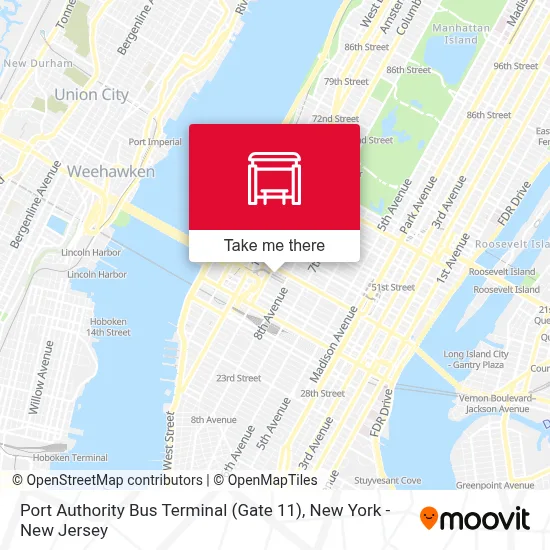 Port Authority Bus Terminal (Gate 11) map
