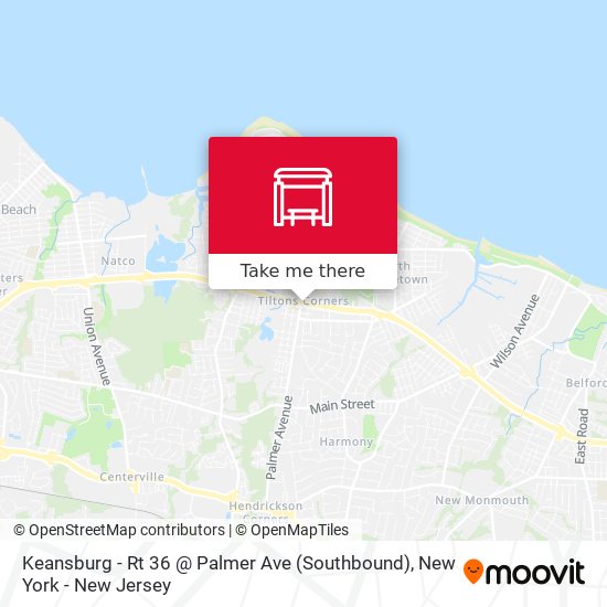 Mapa de Keansburg - Rt 36 @ Palmer Ave (Southbound)