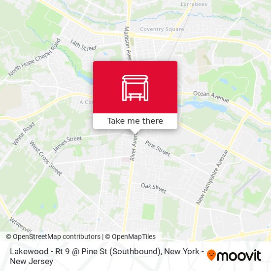 Mapa de Lakewood - Rt 9 @ Pine St (Southbound)