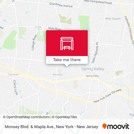 Monsey Blvd. & Maple Ave. map