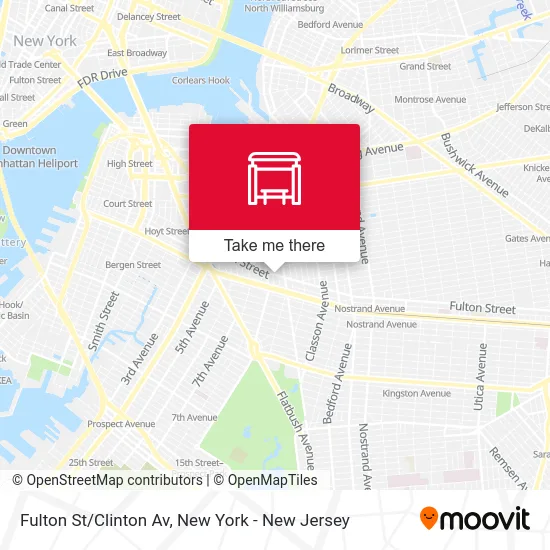 Fulton St/Clinton Av map