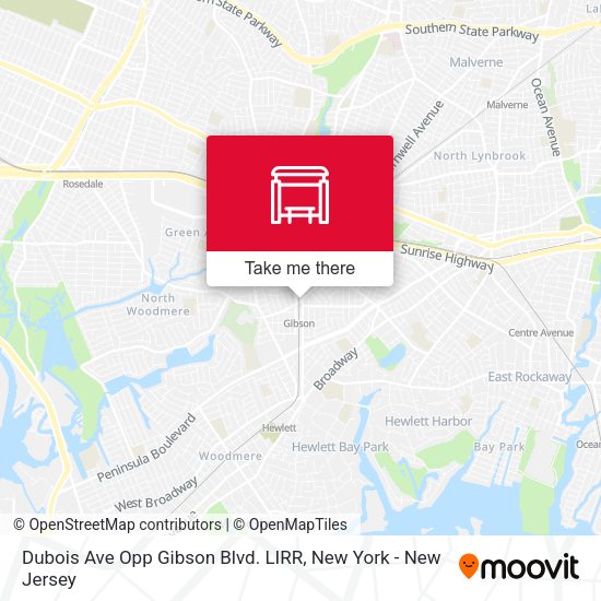 Mapa de Dubois Ave Opp Gibson Blvd. LIRR