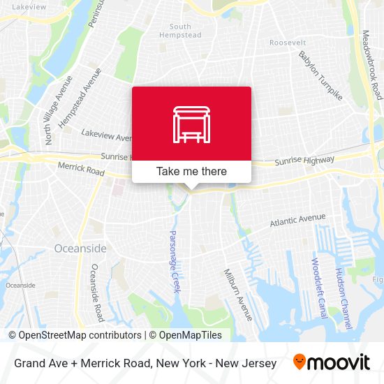Mapa de Grand Ave + Merrick Road
