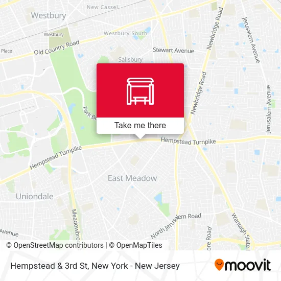 Hempstead & 3rd St map