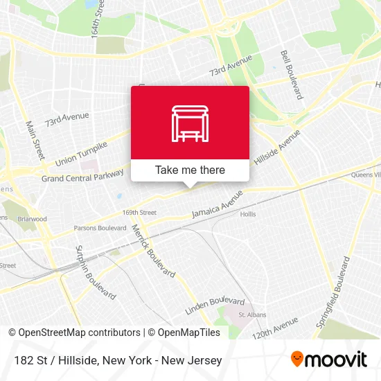182 St / Hillside map