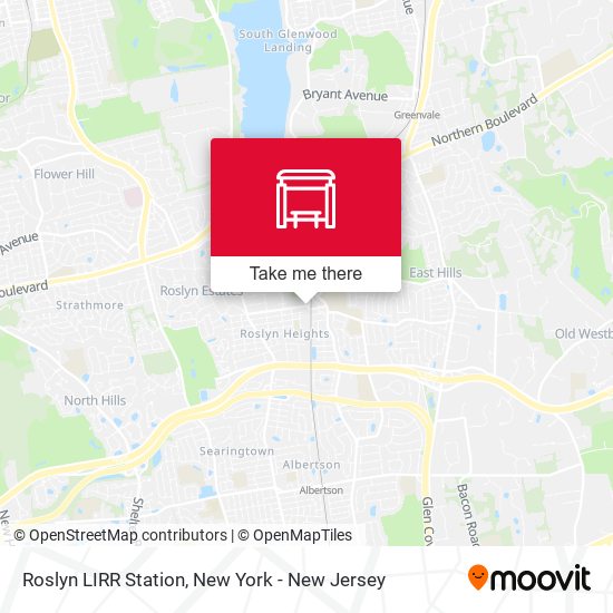 Roslyn LIRR Station map