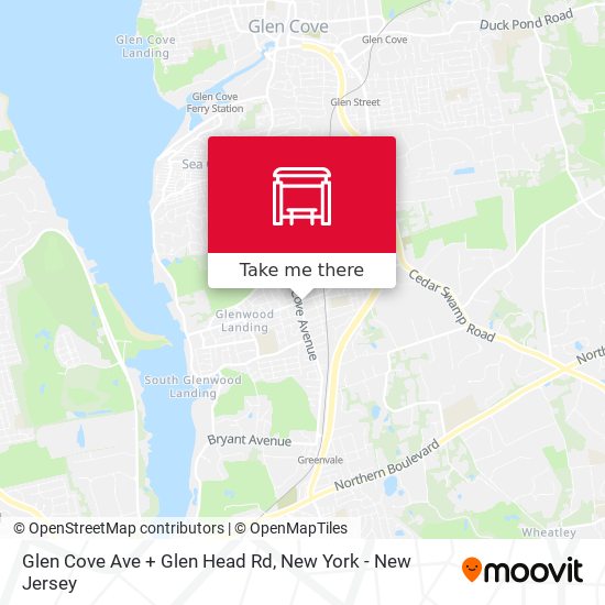 Glen Cove Ave + Glen Head Rd map