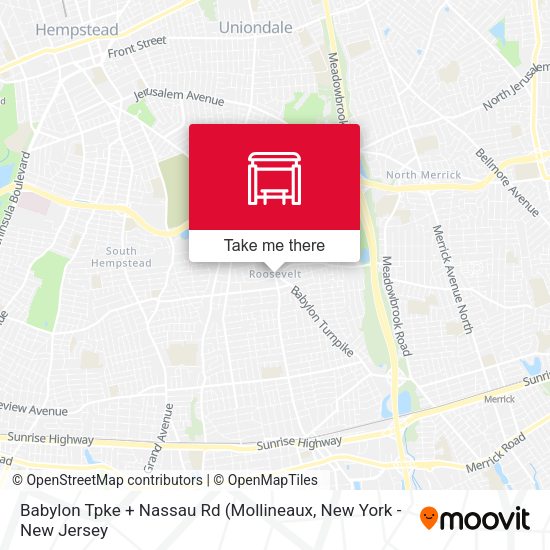 Mapa de Babylon Tpke + Nassau Rd