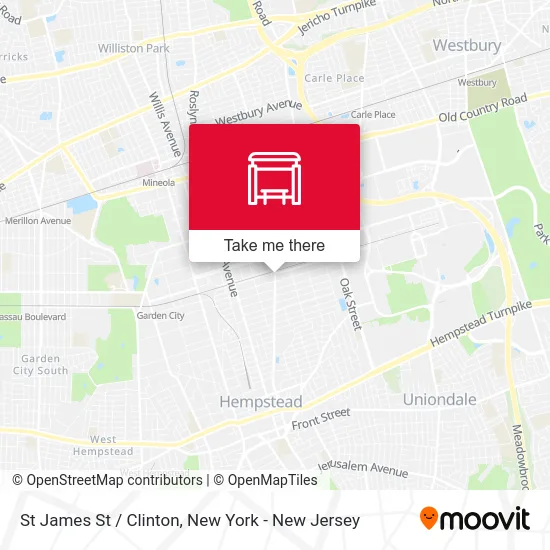 St James St / Clinton map