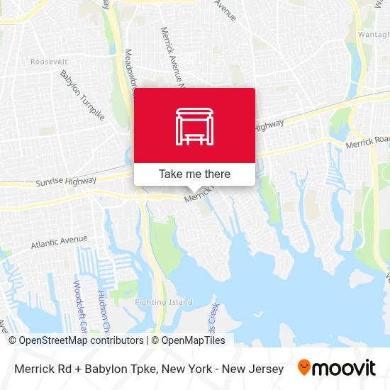 Merrick Rd + Babylon Tpke map