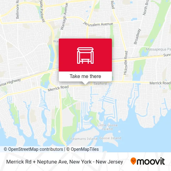 Merrick Rd + Neptune Ave map