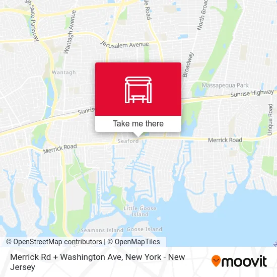 Merrick Rd + Washington Ave map