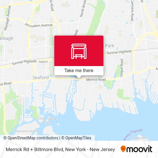 Merrick Rd + Biltmore Blvd map
