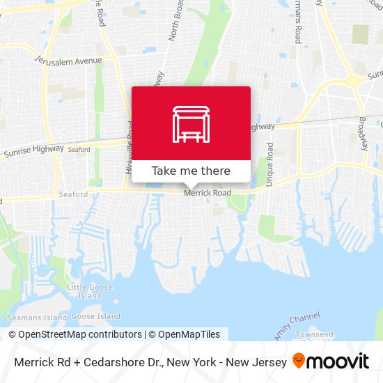 Mapa de Merrick Rd + Cedarshore Dr.