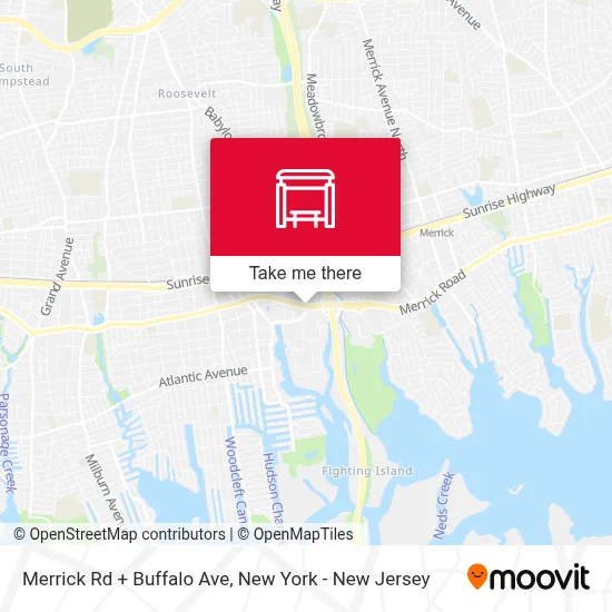 Merrick Rd + Buffalo Ave map