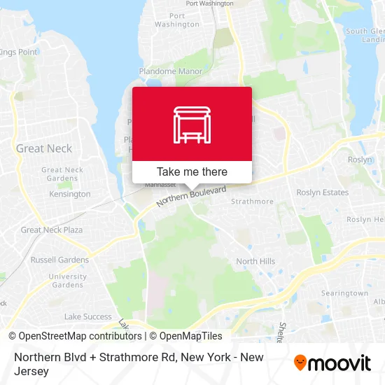 Northern Blvd + Strathmore Rd map