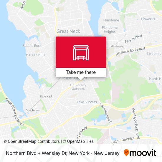 Mapa de Northern Blvd + Wensley Dr