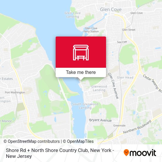 Shore Rd + North Shore Country Club map