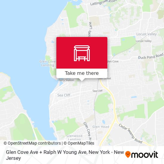 Glen Cove Ave + Ralph W Young Ave map