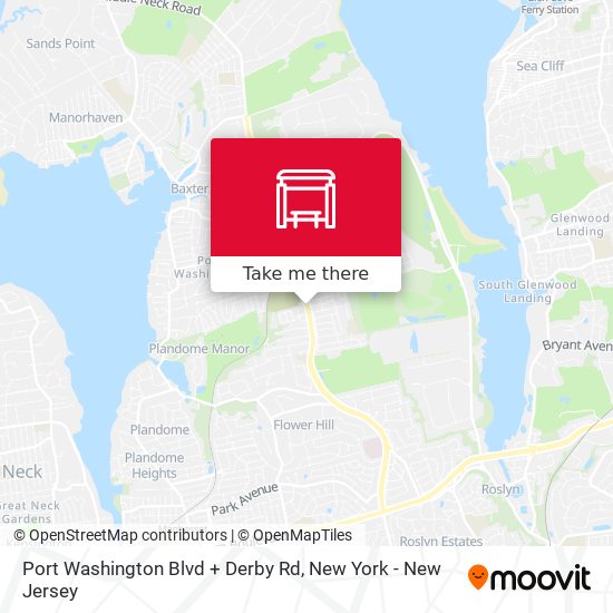 Port Washington Blvd + Derby Rd map