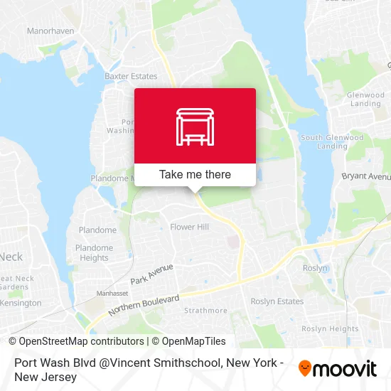 Port Wash Blvd @Vincent Smithschool map