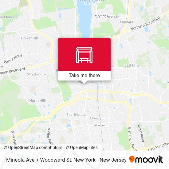 Mapa de Mineola Ave + Woodward St