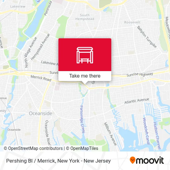 Pershing Bl / Merrick map