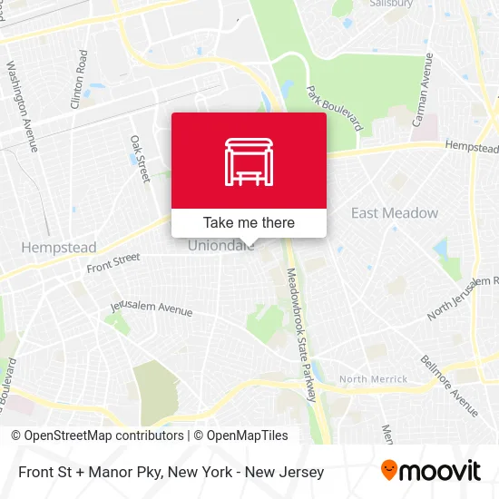 Front St + Manor Pky map