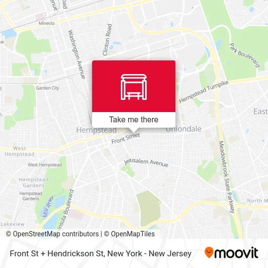 Front St + Hendrickson St map