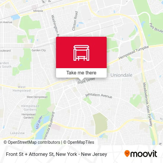 Front St + Attorney St map