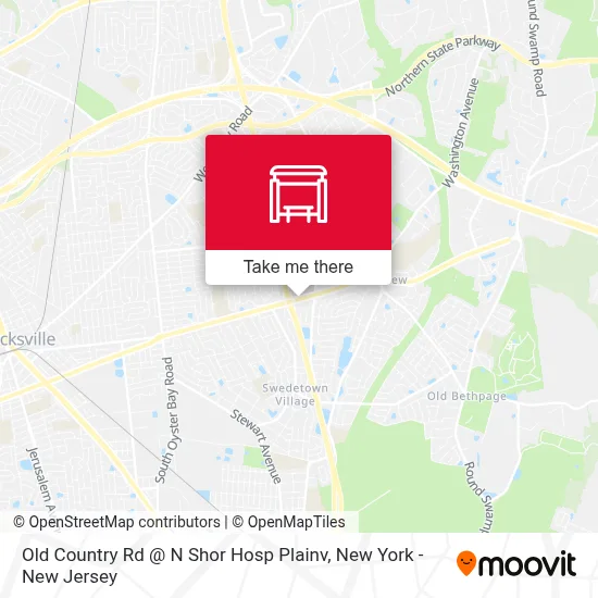 Old Country Rd @ N Shor Hosp Plainv map