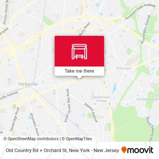Mapa de Old Country Rd + Orchard St