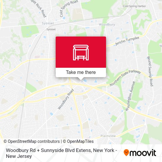Woodbury Rd + Sunnyside Blvd Extens map