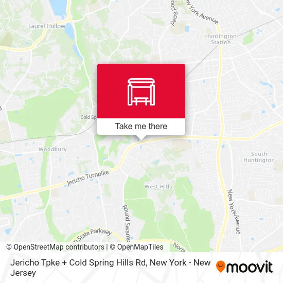 Jericho Tpke + Cold Spring Hills Rd map
