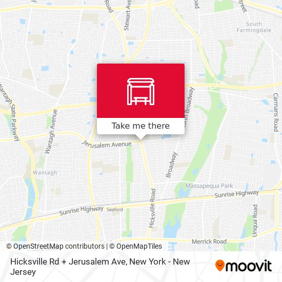 Hicksville Rd + Jerusalem Ave map