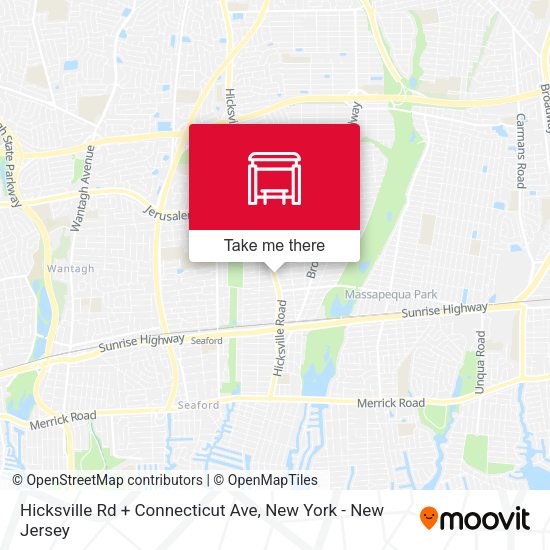 Mapa de Hicksville Rd + Connecticut Ave