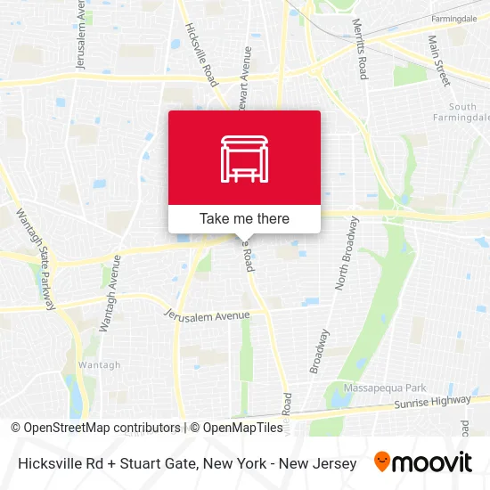 Hicksville Rd + Stuart Gate map