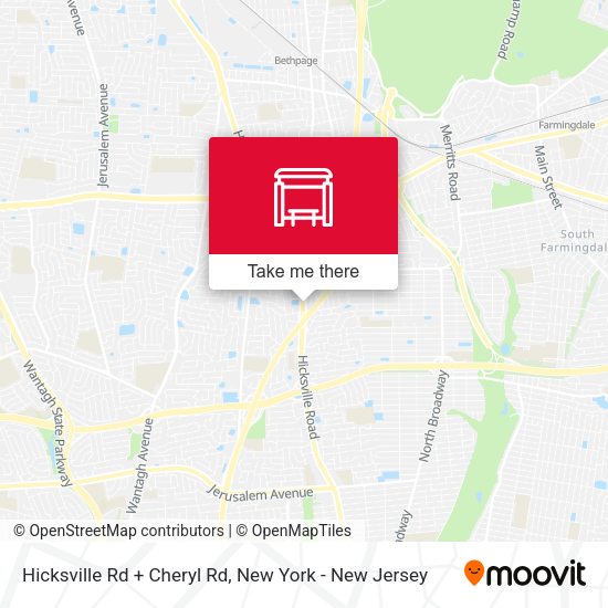 Mapa de Hicksville Rd + Cheryl Rd
