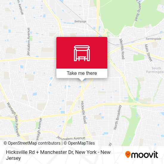 Mapa de Hicksville Rd + Manchester Dr