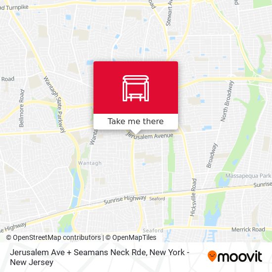 Jerusalem Ave + Seamans Neck Rde map