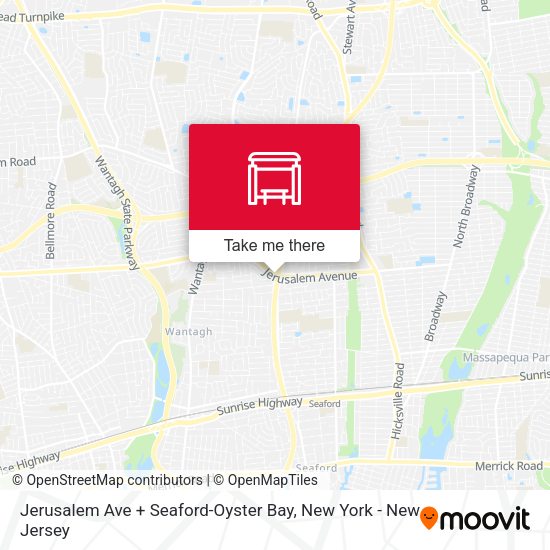 Jerusalem Ave + Seaford-Oyster Bay map